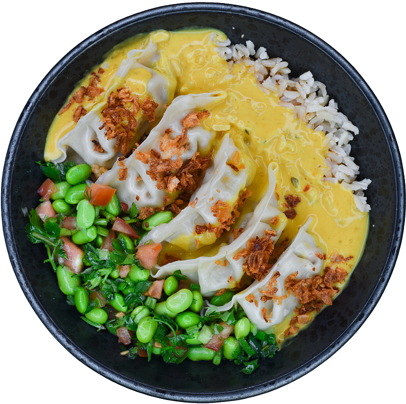 Chicken gyoza bowl