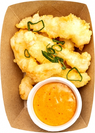 Crispy prawn tempura