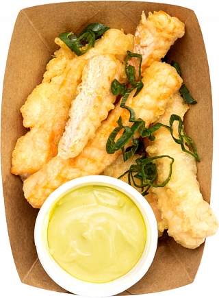 Crispy salamon tempura